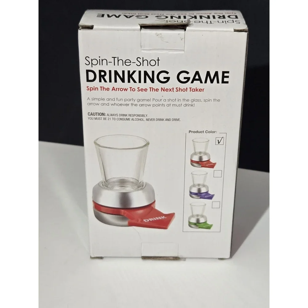 Spin The‎ Shot Drinking Game Parties Bar Special Events Fun Glass Included